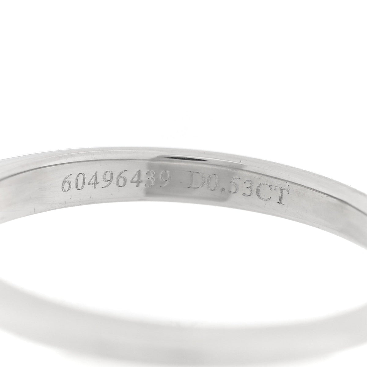 Platinum Diamond .53ct Solitaire Engagement Ring 53 6.5