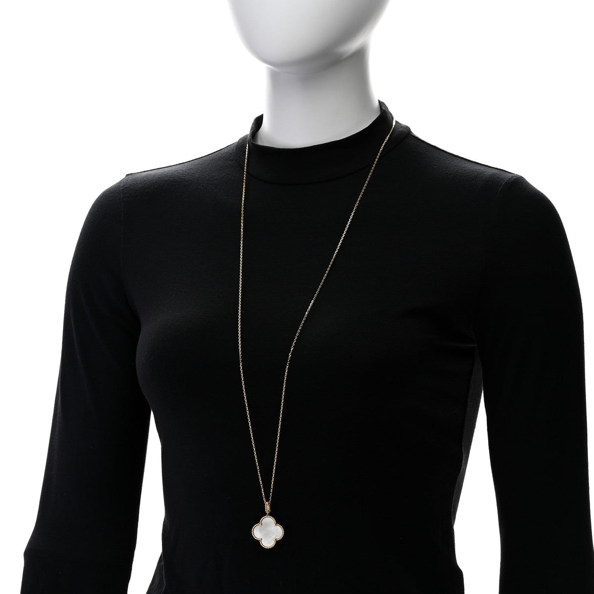 18K Yellow Gold Mother of Pearl Magic Alhambra Long Necklace