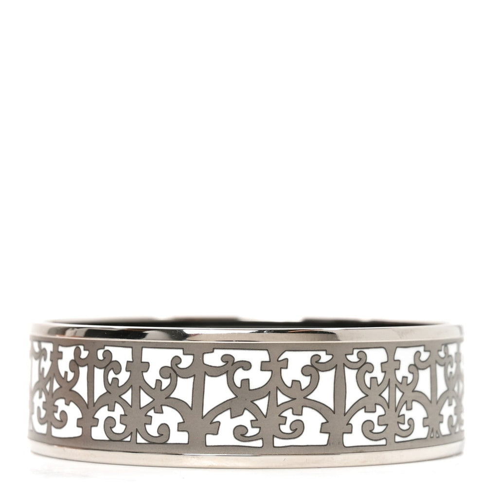 Enamel Printed Wide Balcons du Guadalquivir Bracelet 65 Silver