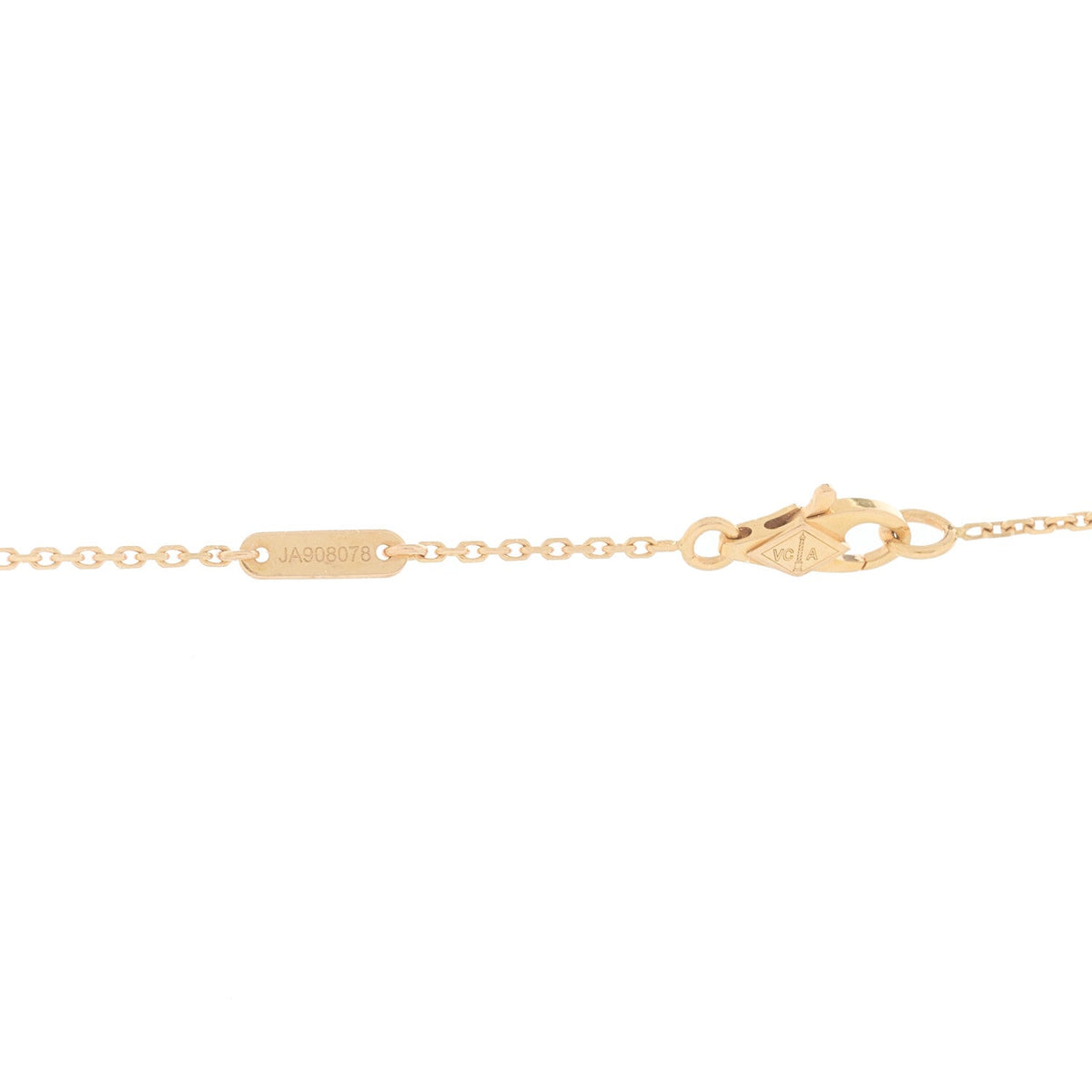 18K Rose Gold Carnelian Sweet Alhambra Pendant Necklace