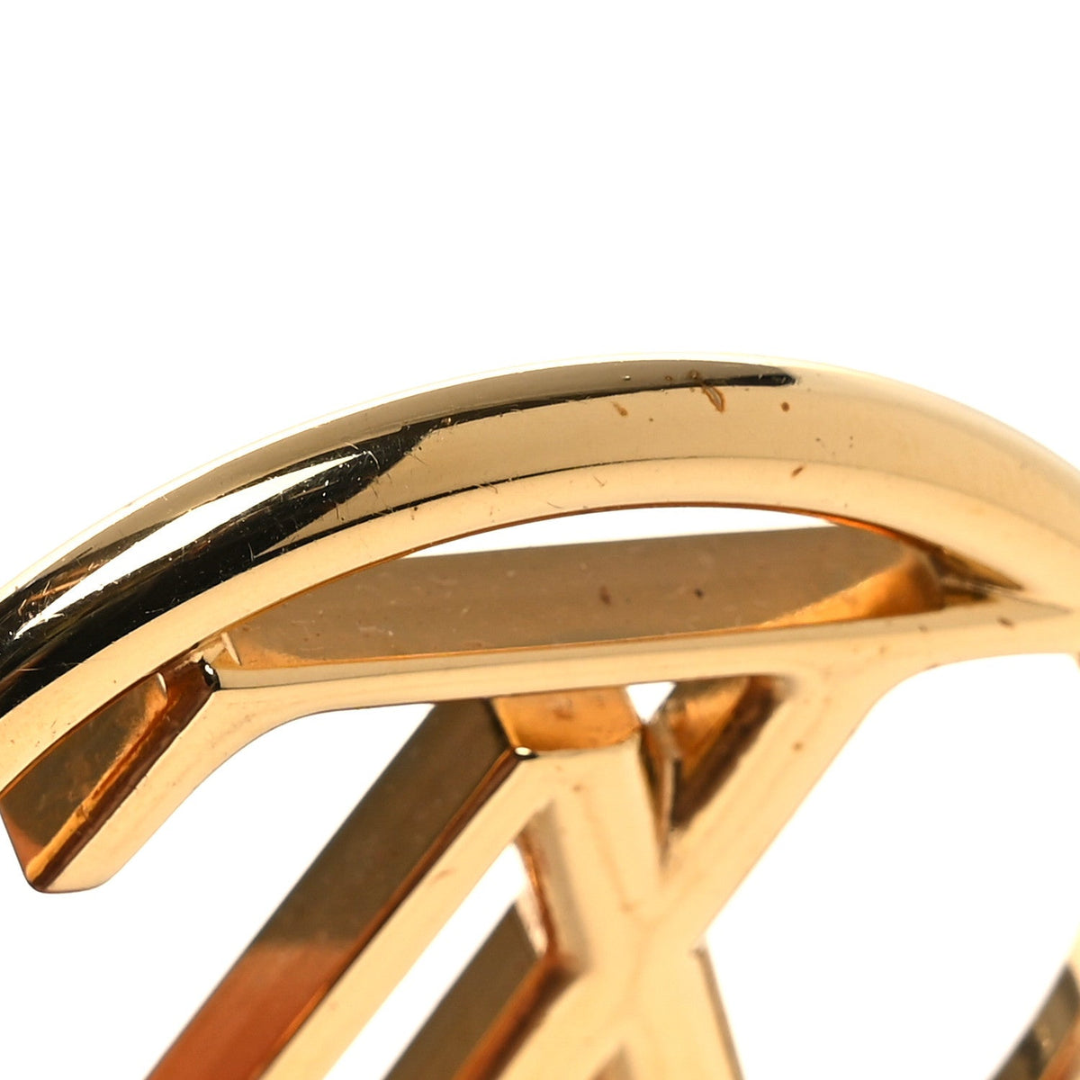 Metal Louise Hoop Earrings Gold