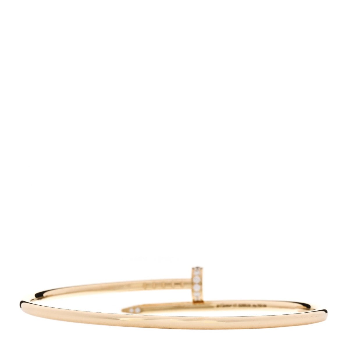 18K Yellow Gold Diamond Small Juste Un Clou Bracelet 17