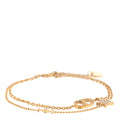 Metal Crystal Petit CD Double Bracelet Gold