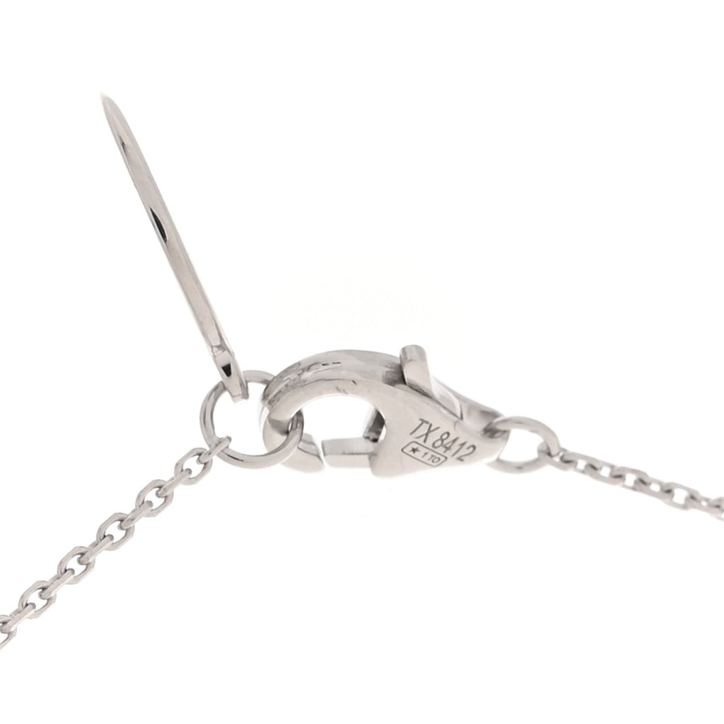 18K White Gold Diamond .30ct C De Cartier Pendant Necklace
