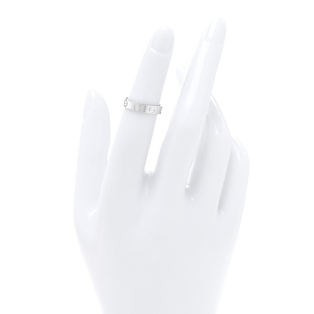 18K White Gold 3.5mm LOVE Wedding Band Ring 47 4