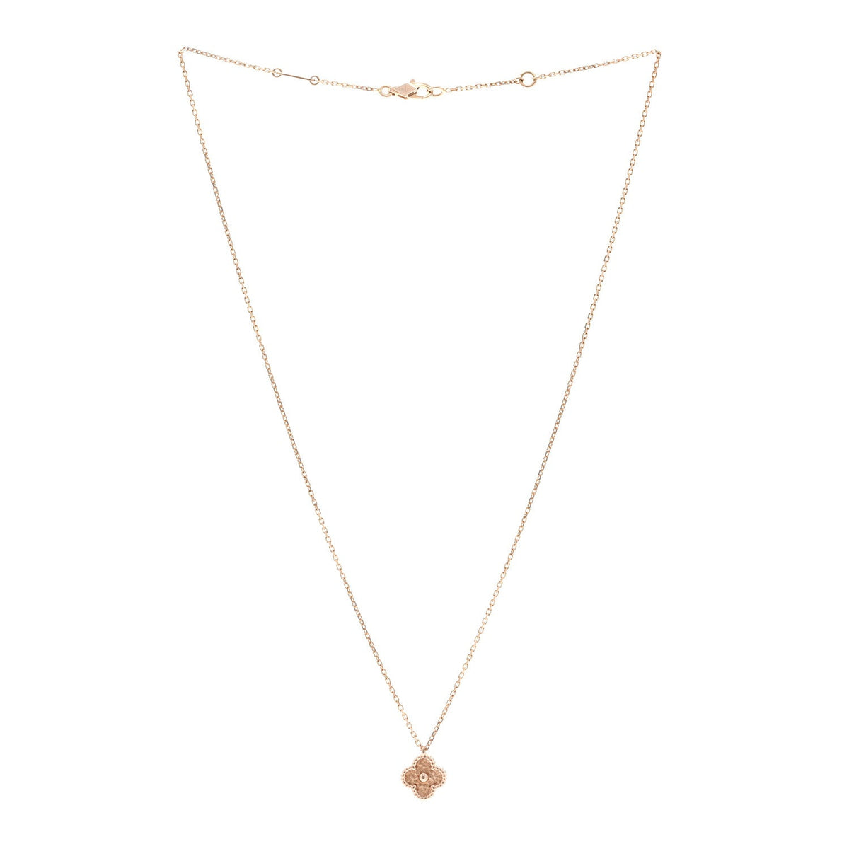 18K Rose Gold Sweet Alhambra Pendant Necklace