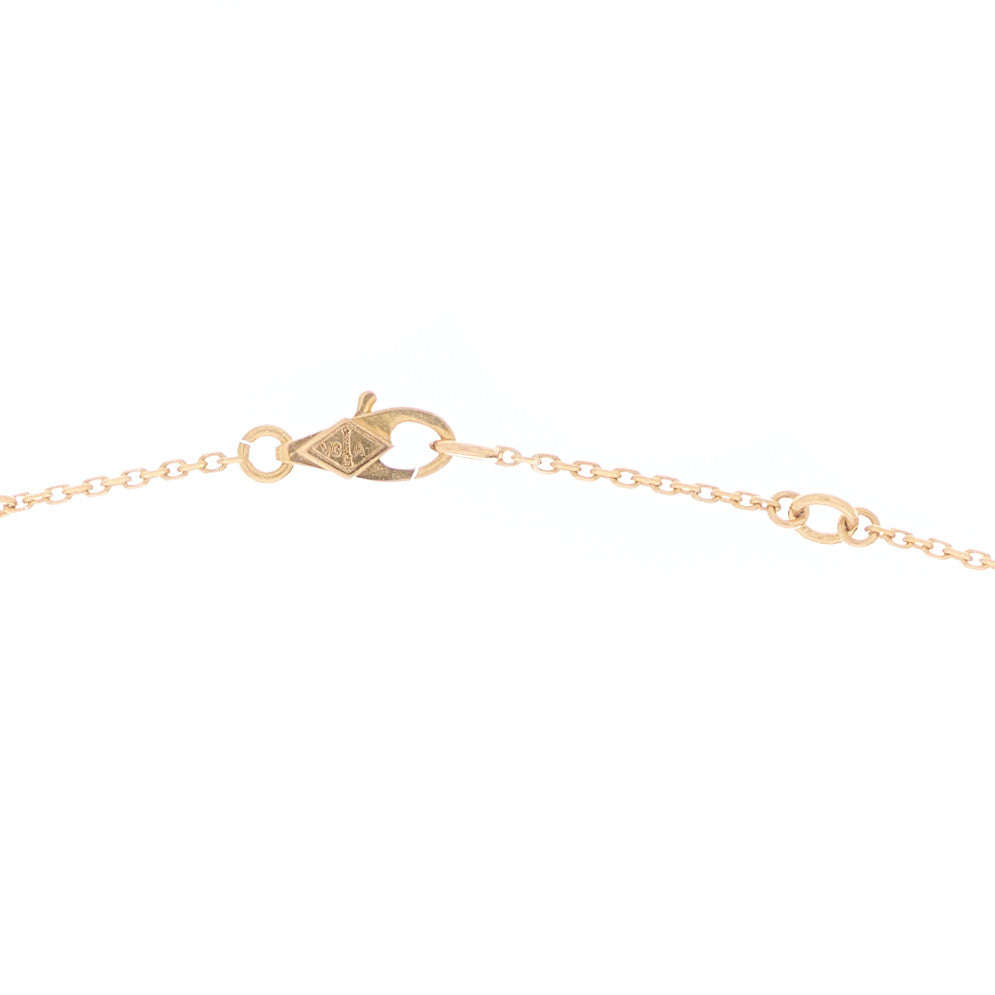 18K Rose Gold Carnelian Sweet Alhambra Pendant Necklace