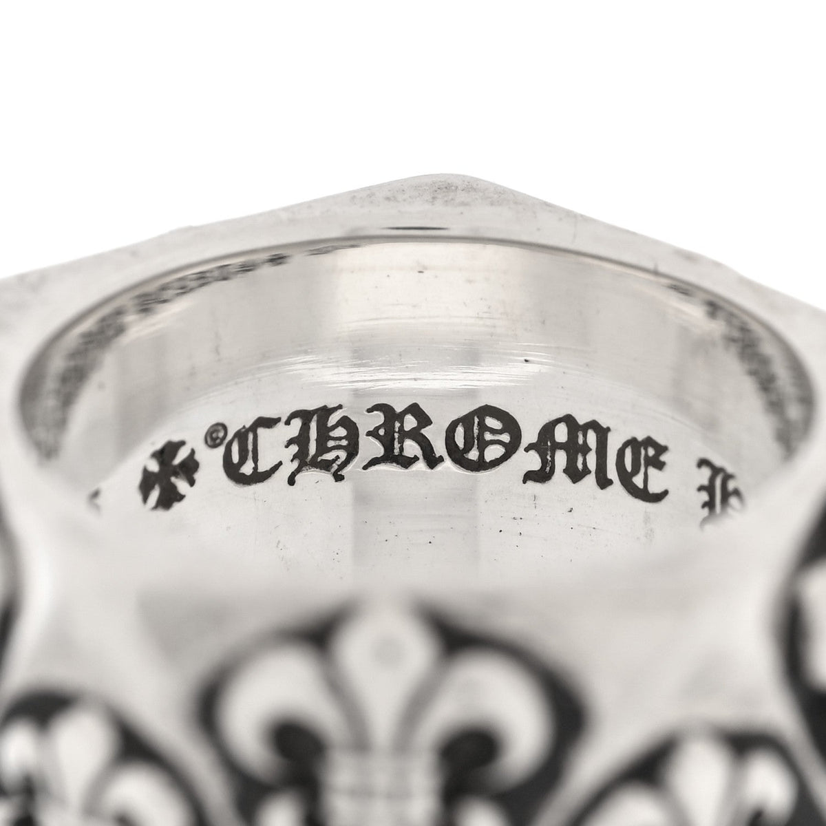 Sterling SIlver Pentagon Fleur de Lis Ring 55 7.25