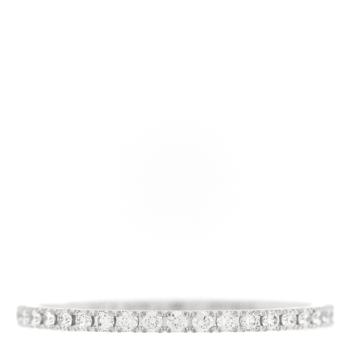 18K White Gold Diamond 1.25mm Felicite Wedding Band Ring 50 5.25