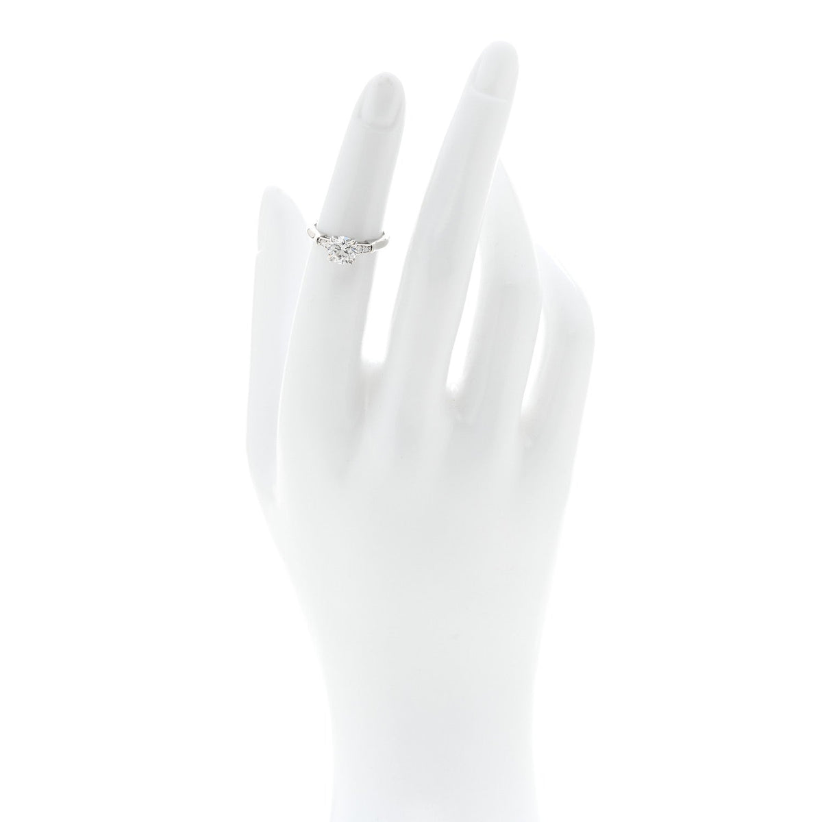 Platinum Diamond .91ct Round Brilliant Cut Engagement Ring 47 4