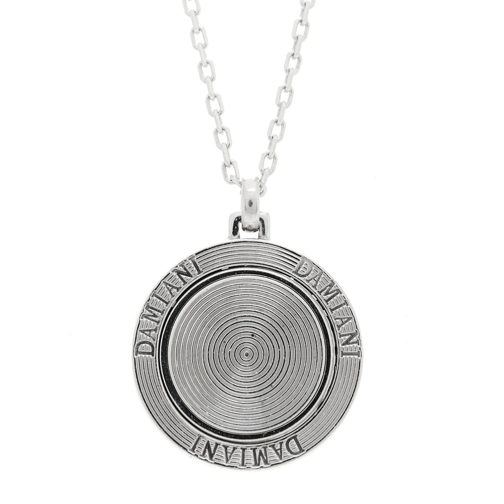 18K White Gold Diamond Orbital Pendant Necklace