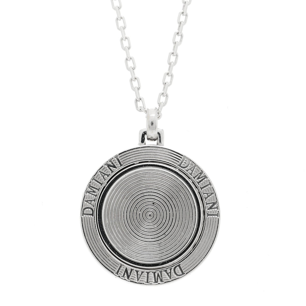 18K White Gold Diamond Orbital Pendant Necklace