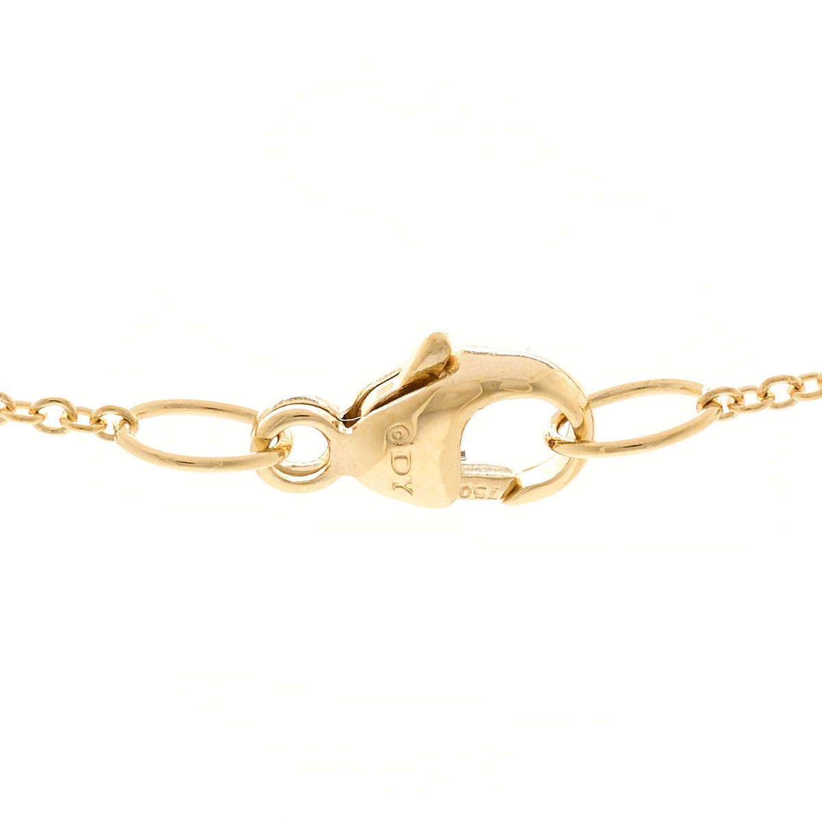 18K Yellow Gold Diamond Cable Heart Pave Pendant Necklace