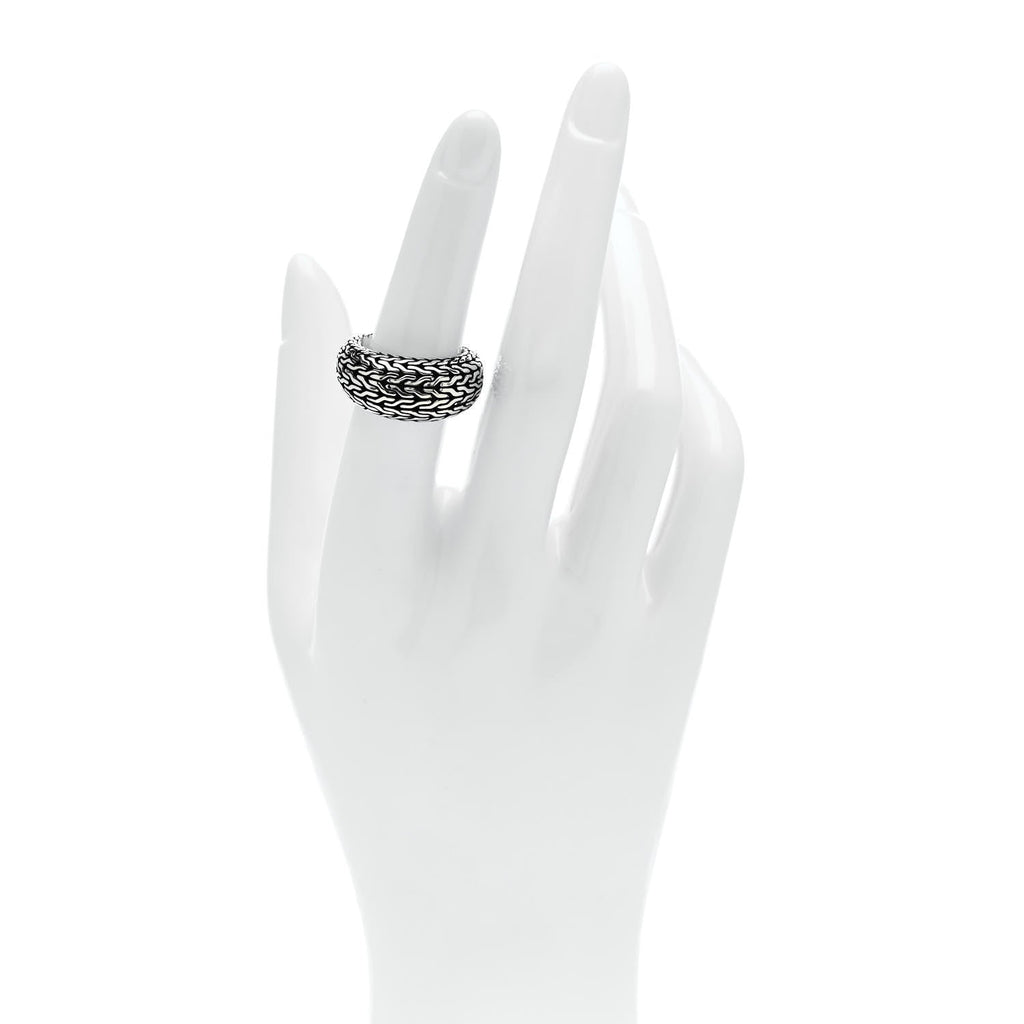 Sterling Silver Classic Chain 11mm Dome Ring 52 6