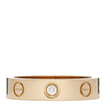 18K Yellow Gold Diamond 4mm LOVE Wedding Band Ring 48 4.5