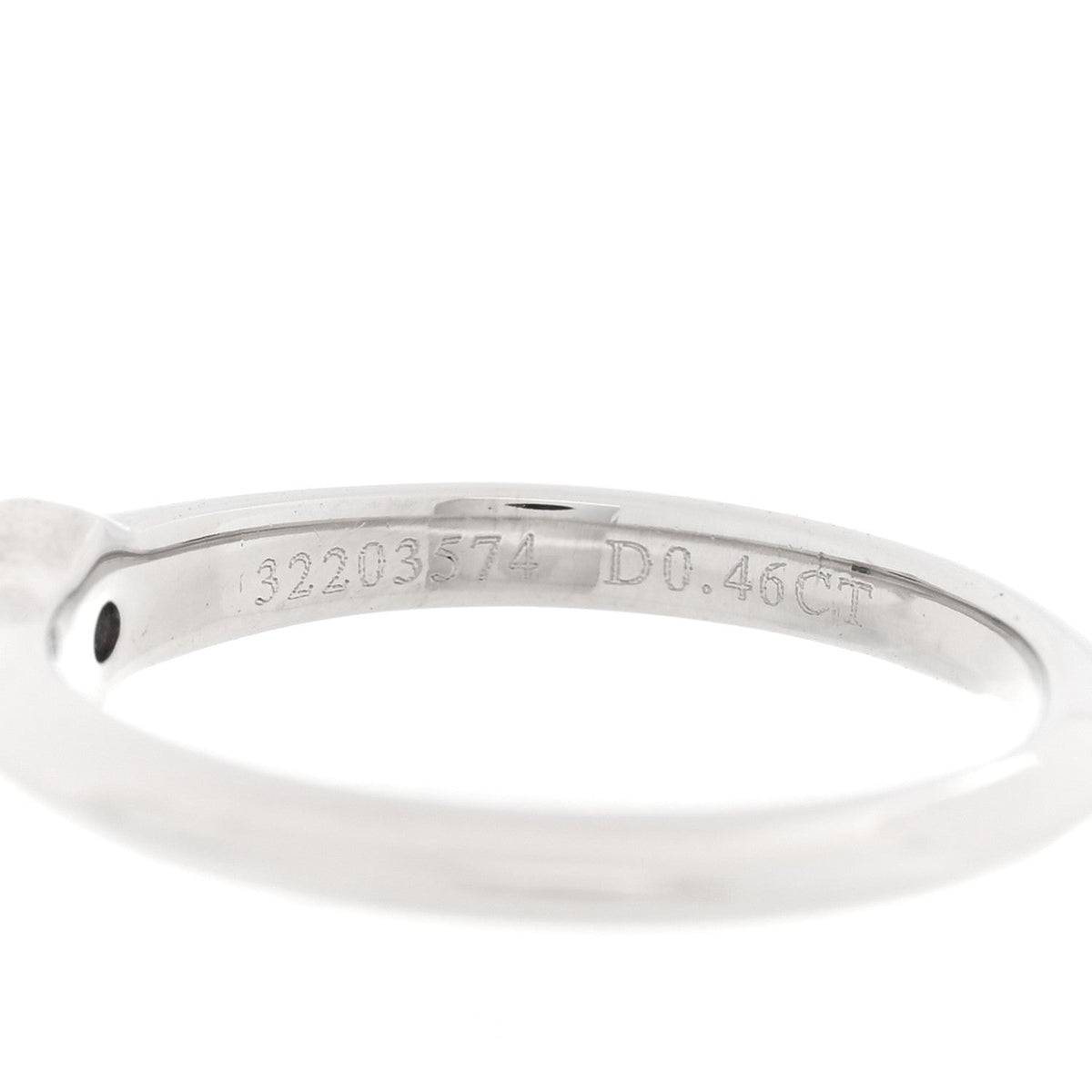 Platinum Diamond .46ct Solitaire Engagement Ring 48 4.5