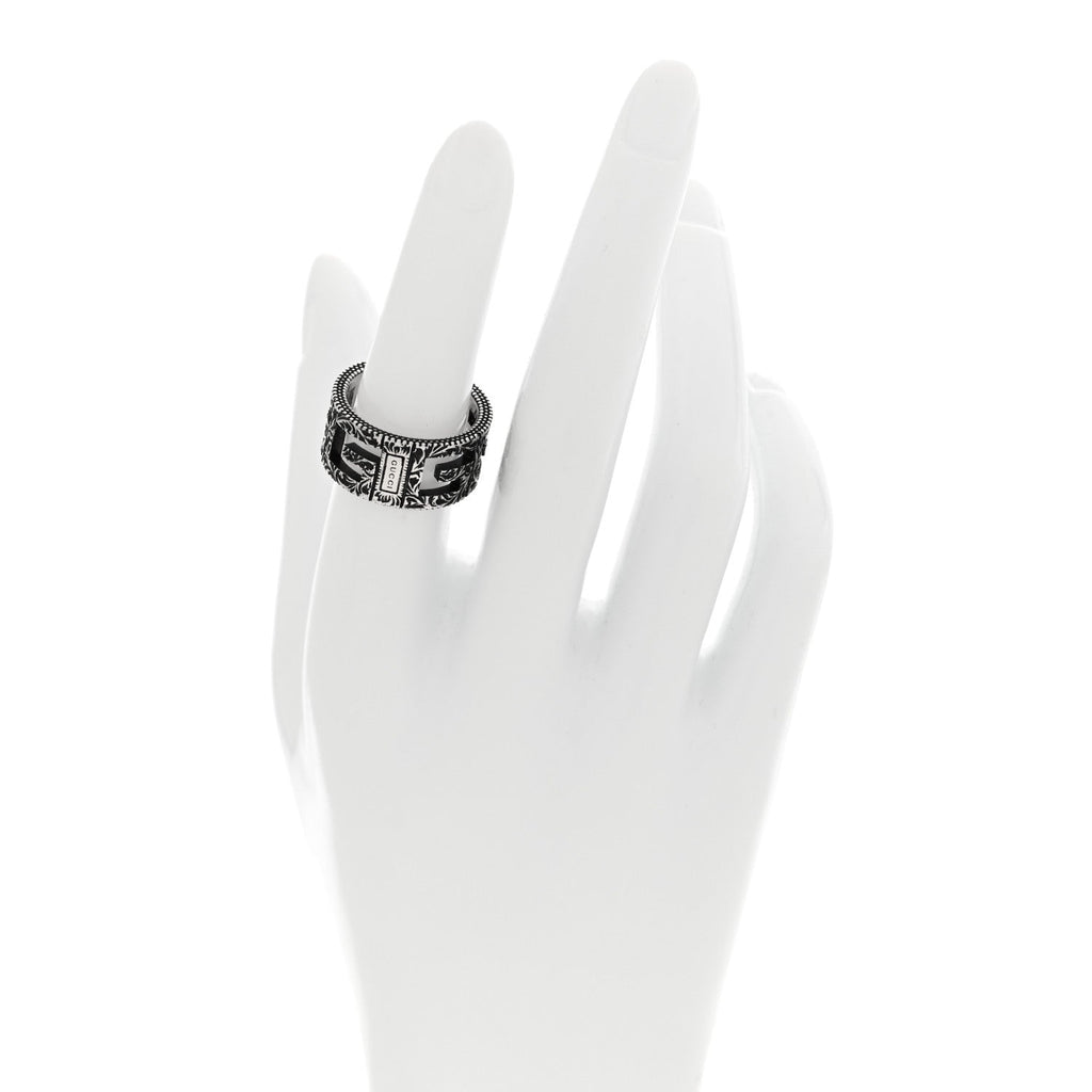 Sterling Silver Wide Square G Band Ring 54 6.75