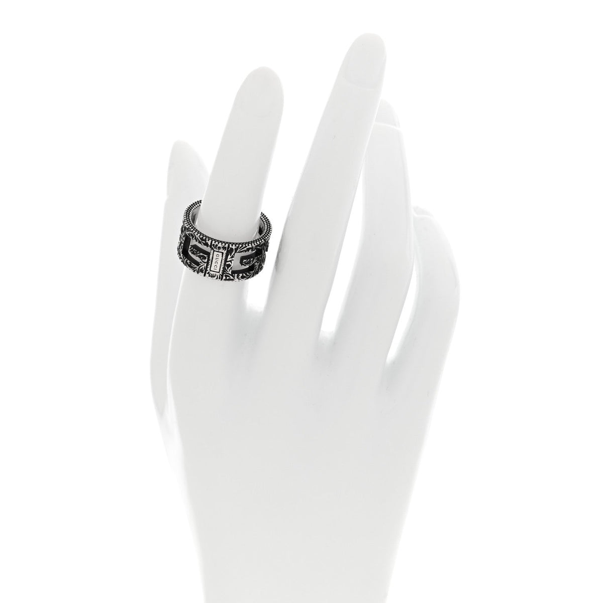 Sterling Silver Wide Square G Band Ring 54 6.75