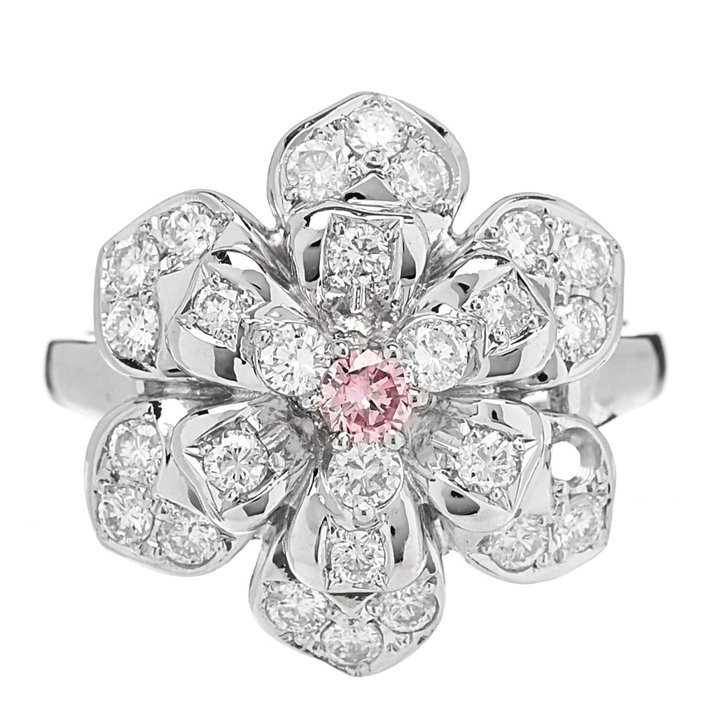 Platinum Pink Diamond 1.11ctw Flower Cocktail Ring 57 8