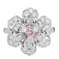 Platinum Pink Diamond 1.11ctw Flower Cocktail Ring 57 8