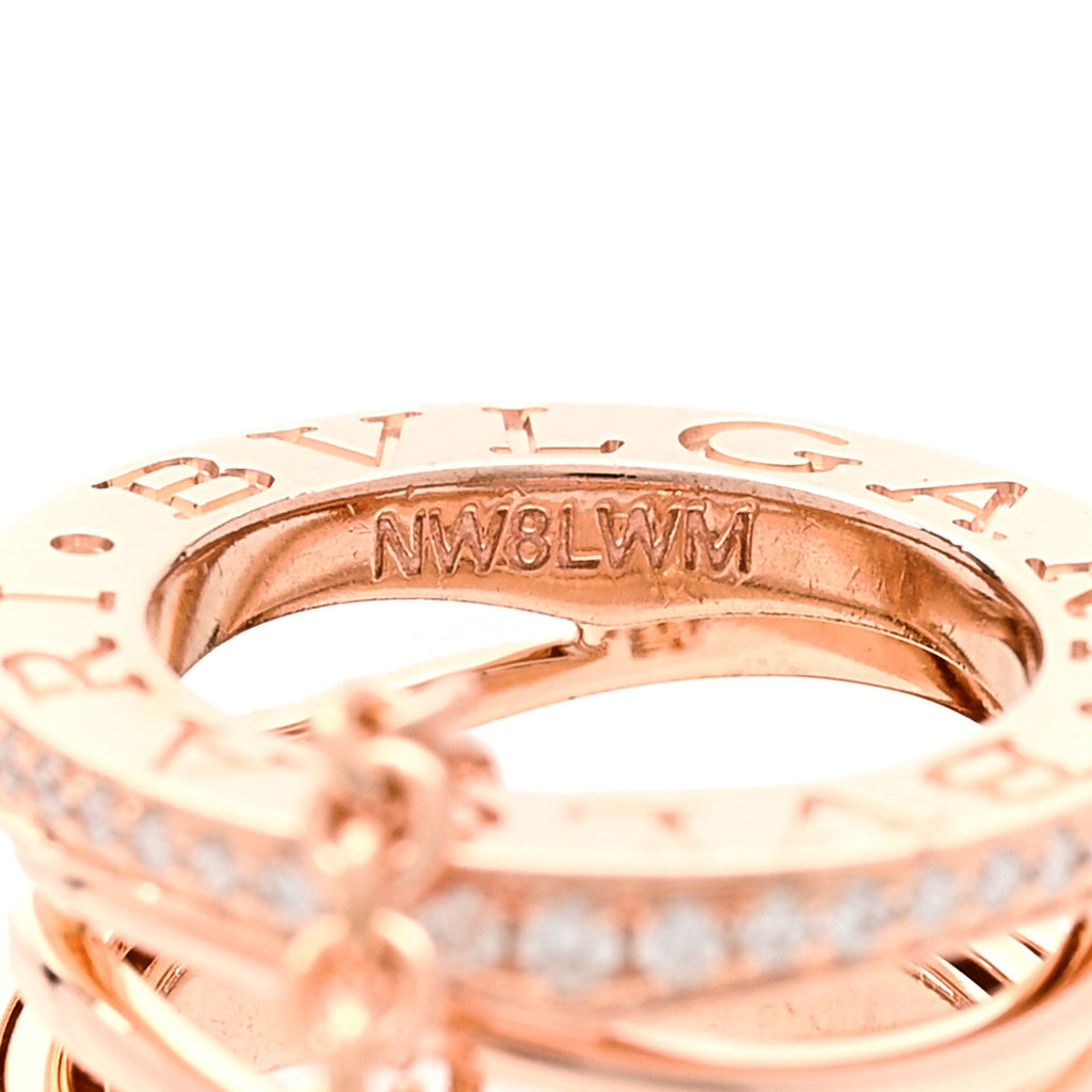18K Rose Gold Diamond B.Zero1 Open Legends Pendant Necklace