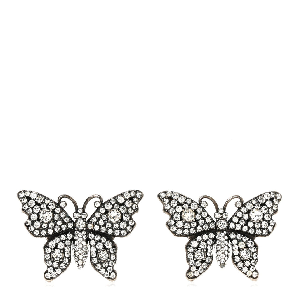 Crystal Butterfly Stud Earrings