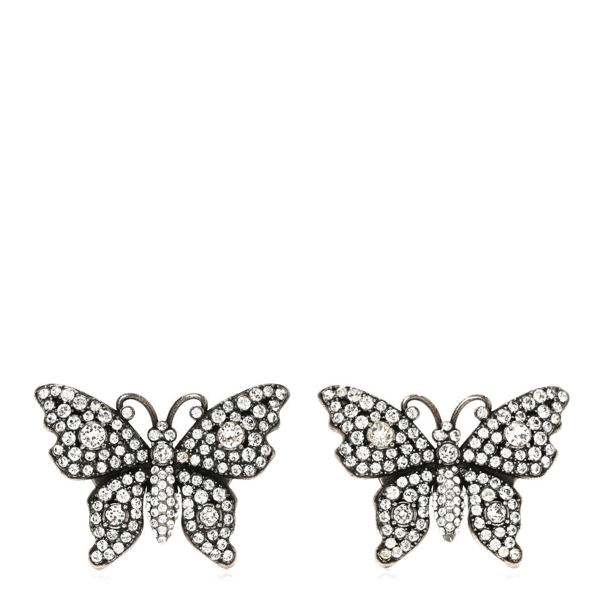 Crystal Butterfly Stud Earrings
