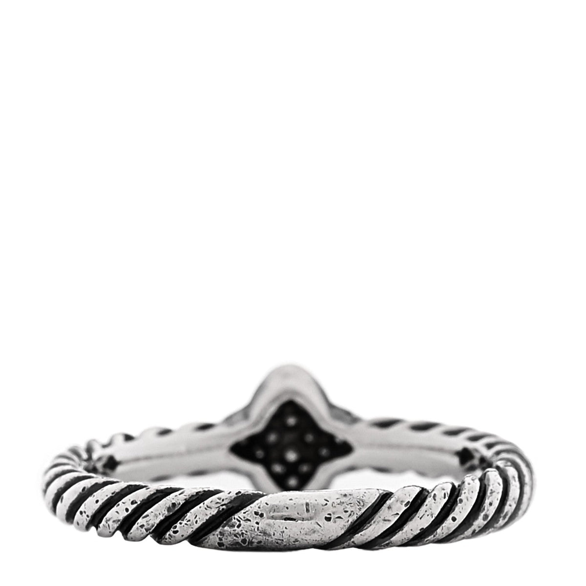 Sterling Silver Diamond Quatrefoil Ring 49 5
