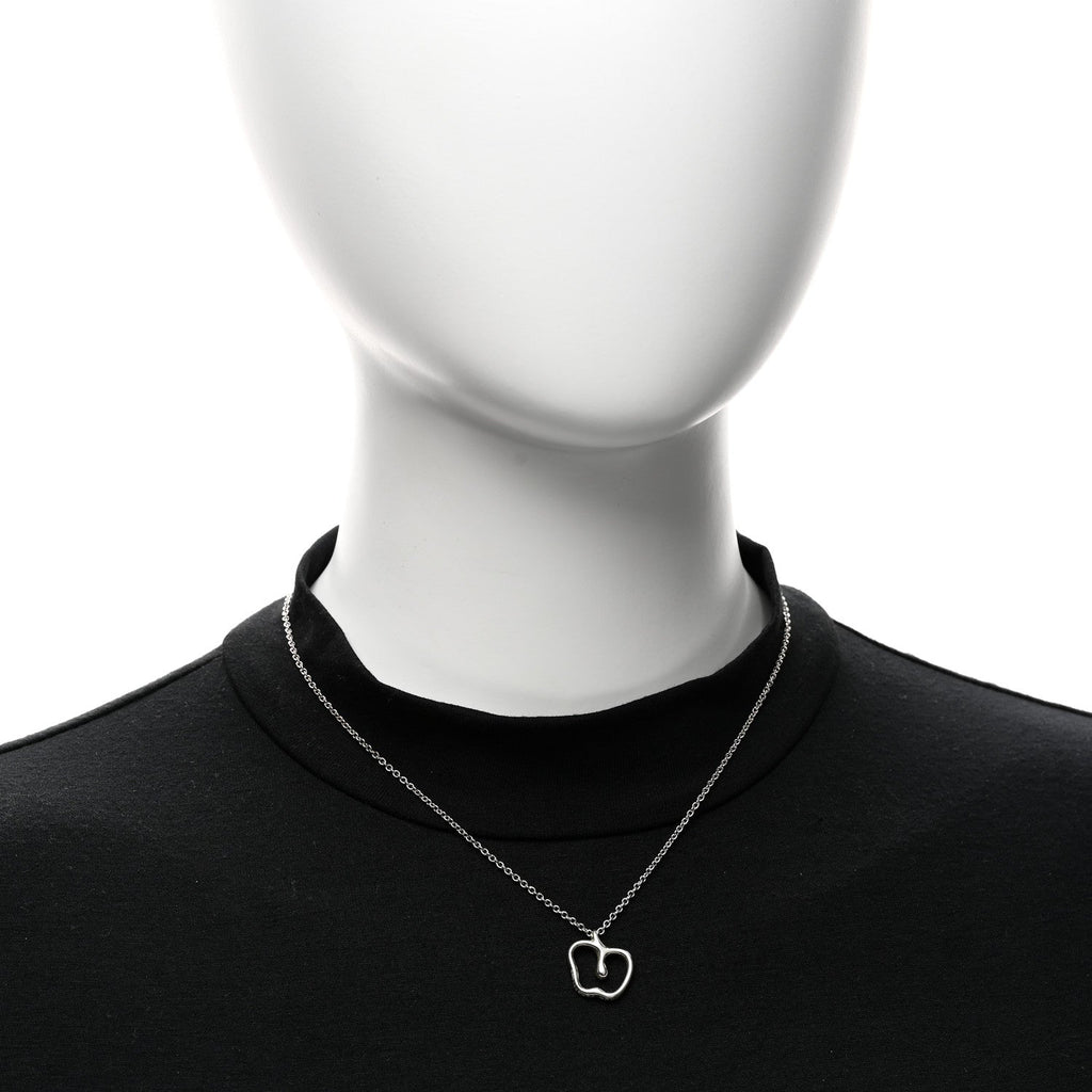 Sterling Silver Elsa Peretti Apple Pendant Necklace