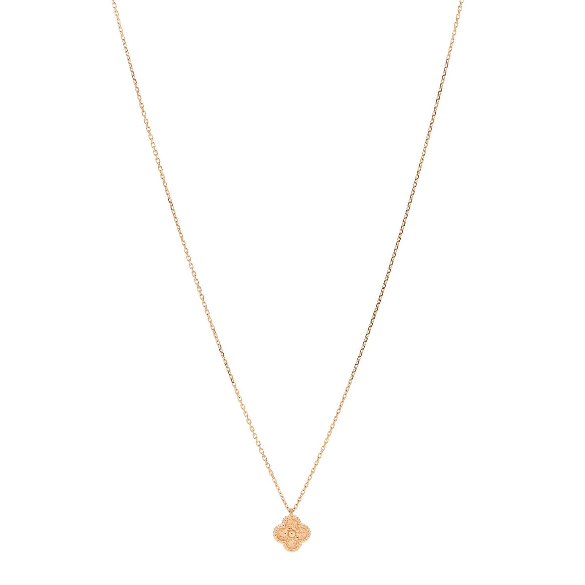18K Rose Gold Sweet Alhambra Pendant Necklace