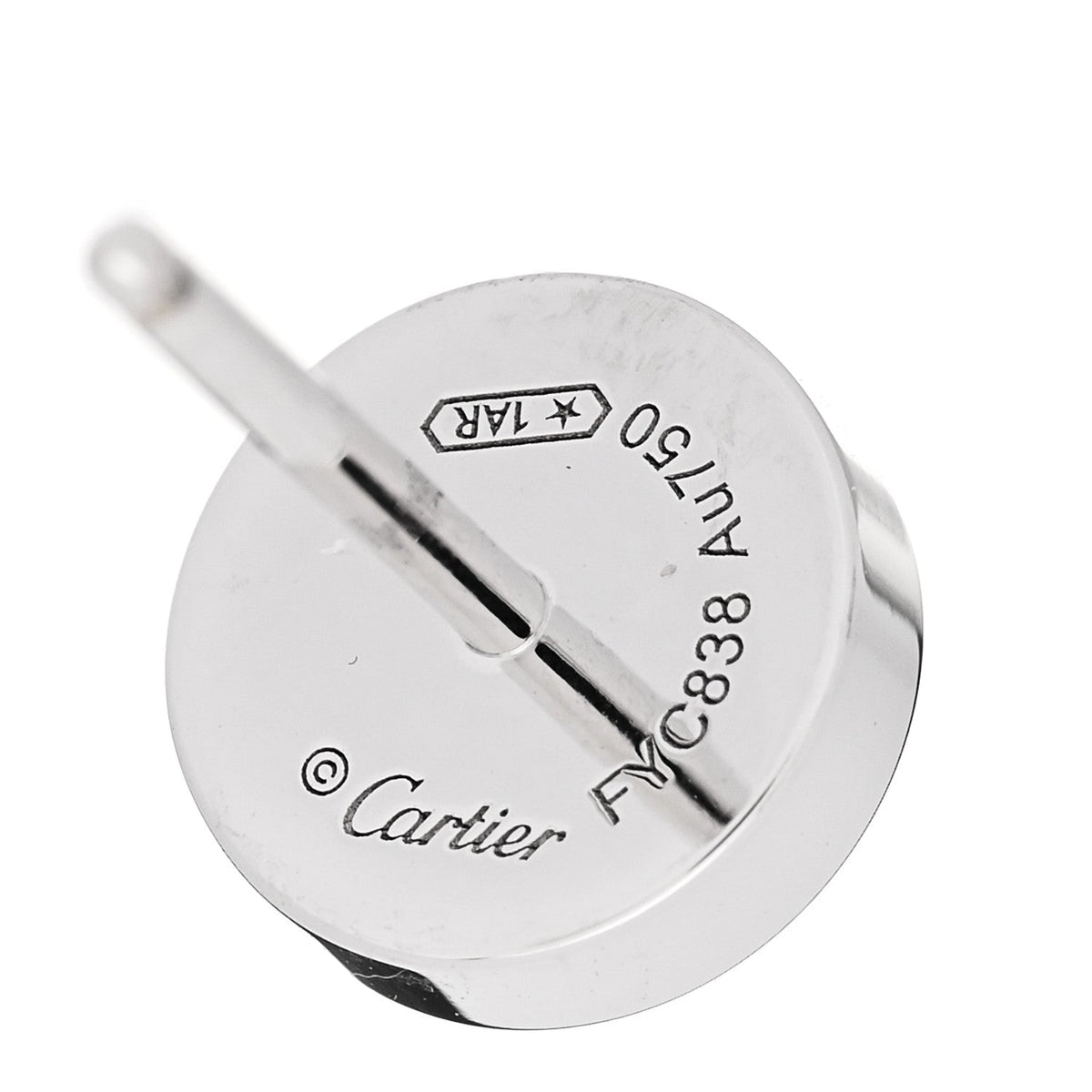 18K White Gold LOVE Earrings