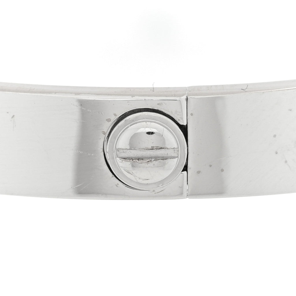 18K White Gold 4 Diamond LOVE Bracelet 16