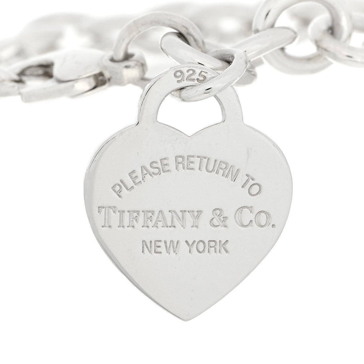 Sterling Silver Return to Tiffany Heart Tag Charm Bracelet