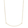 18K Yellow Gold Diamond Extra Large T Smile Pendant Necklace