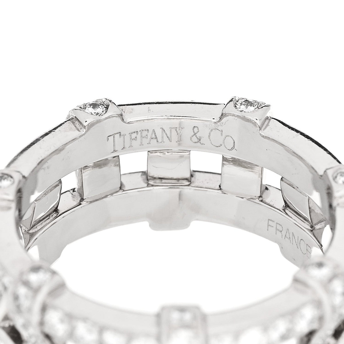 Platinum Diamond Weave Band Ring 50 5.5