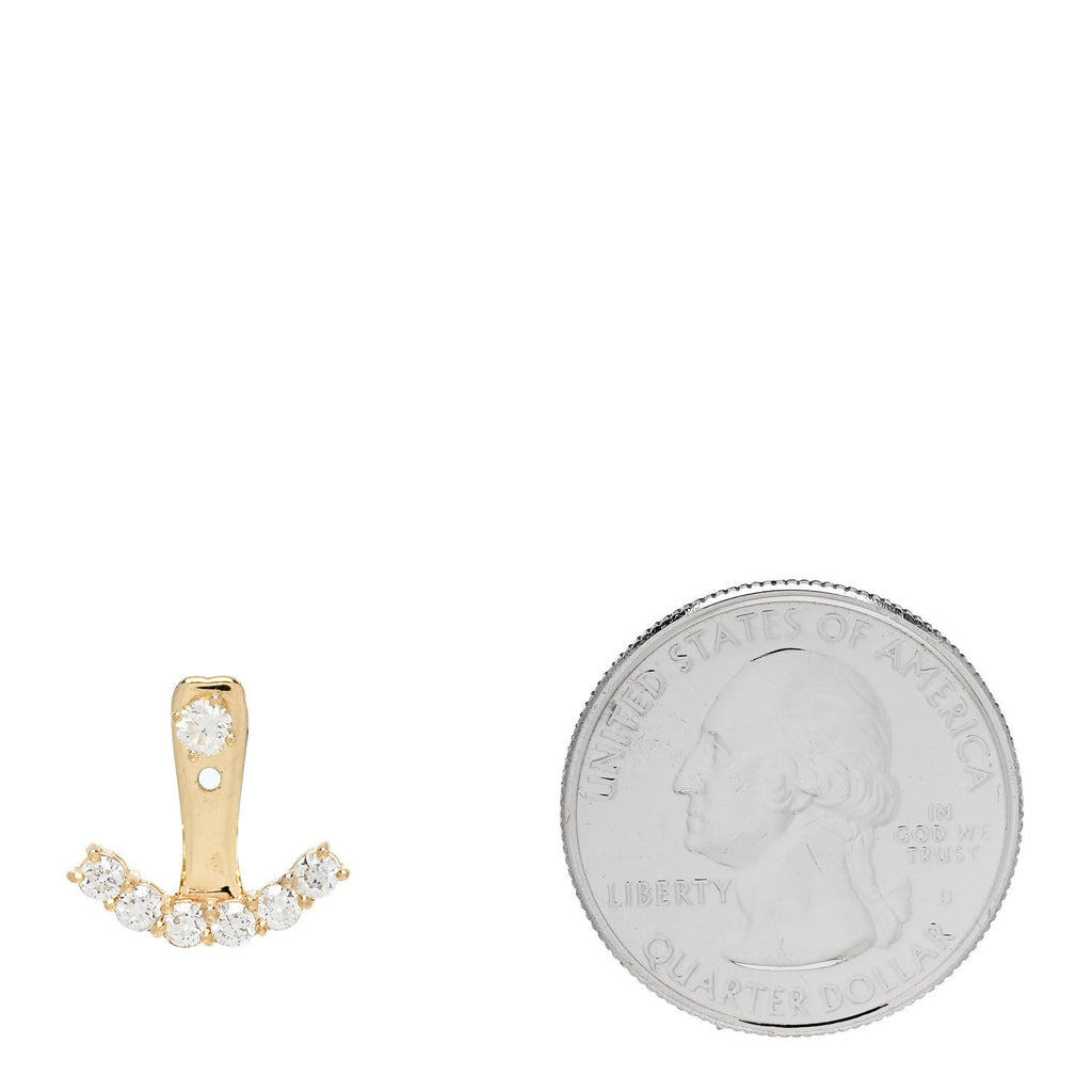 18K Yellow Gold Diamond Earring Jacket
