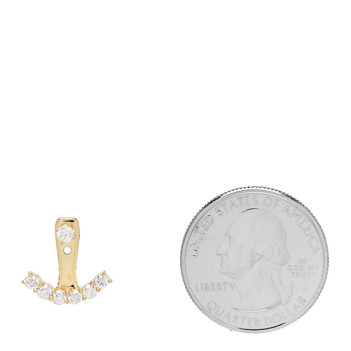18K Yellow Gold Diamond Earring Jacket