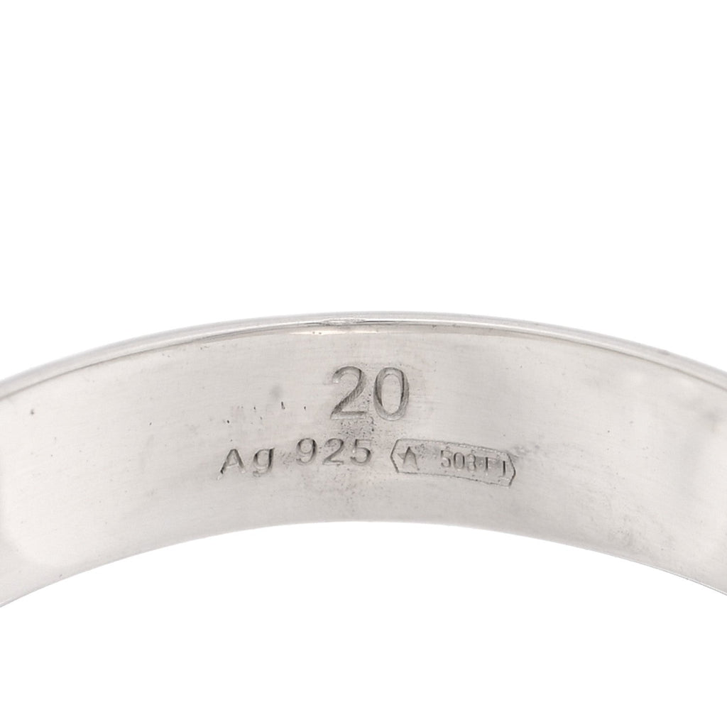 Sterling Silver Oval Trademark Ring 60 9
