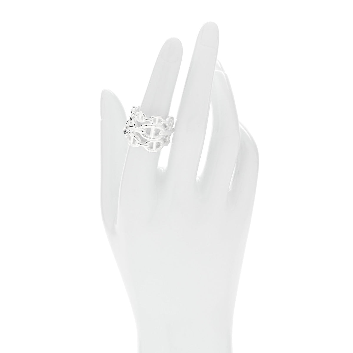 Sterling Silver GM Chaine d'Ancre Enchainee Band Ring 53 6.5