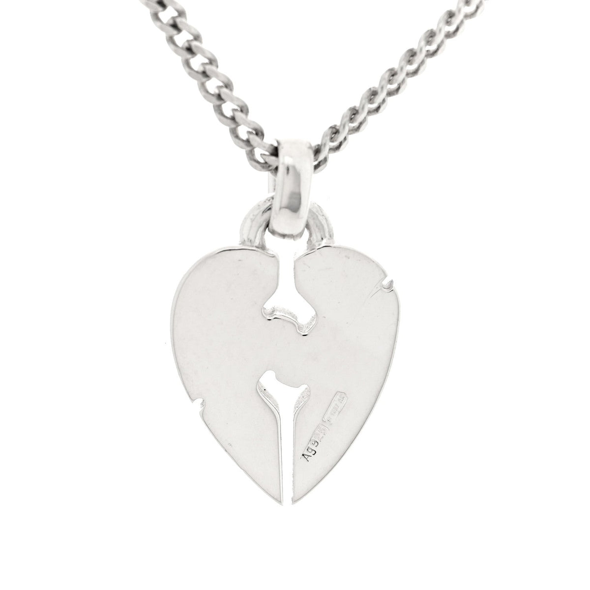 Sterling Silver Knot Heart Pendant Necklace