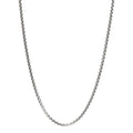 Sterling Silver 2.7mm Small Box Chain Necklace 22"