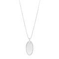 Sterling Silver Trademark Logo Oval Pendant Necklace