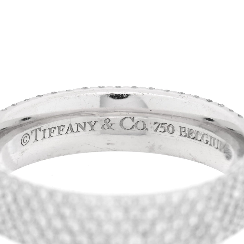 18K White Gold Diamond Metro Five-Row Ring 52 6