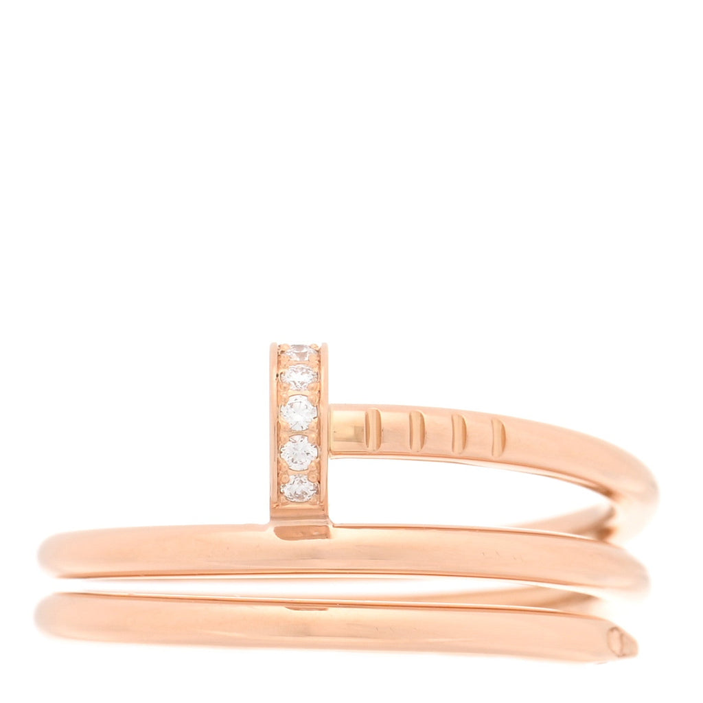 18K Yellow Gold Diamond Juste Un Clou Wrap Ring 58 8.25