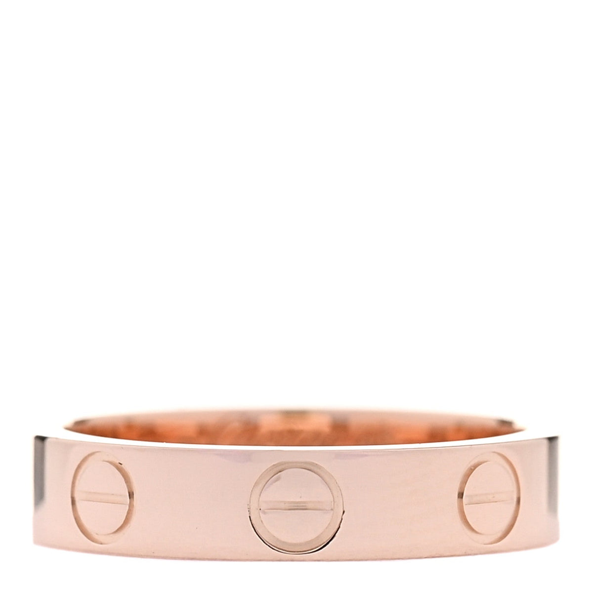 18K Pink Gold 3.5mm LOVE Wedding Band Ring 45 3.5