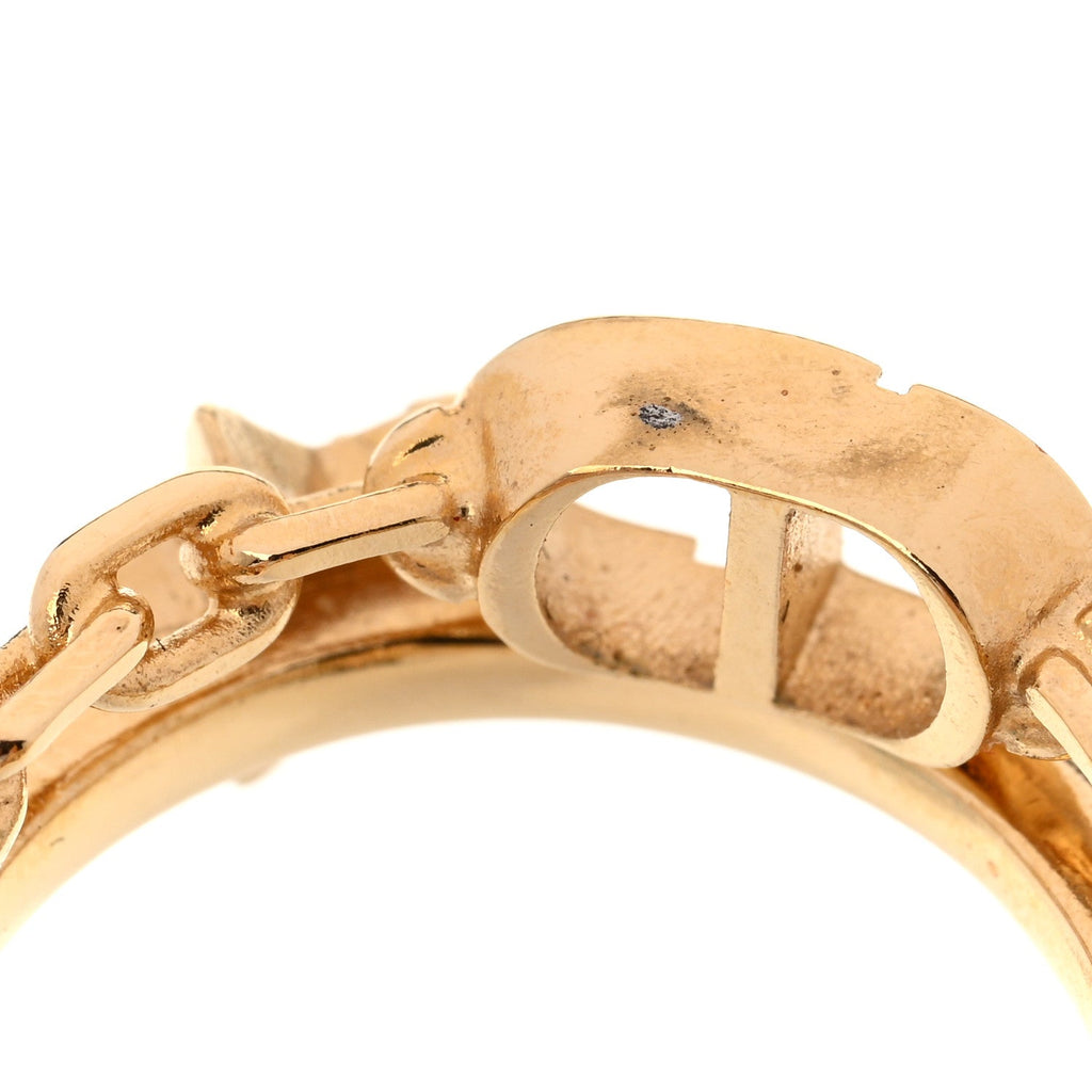 Metal Crystal Shiny-D Ring L Gold