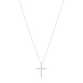 Platinum Diamond Large Cross Pendant Necklace