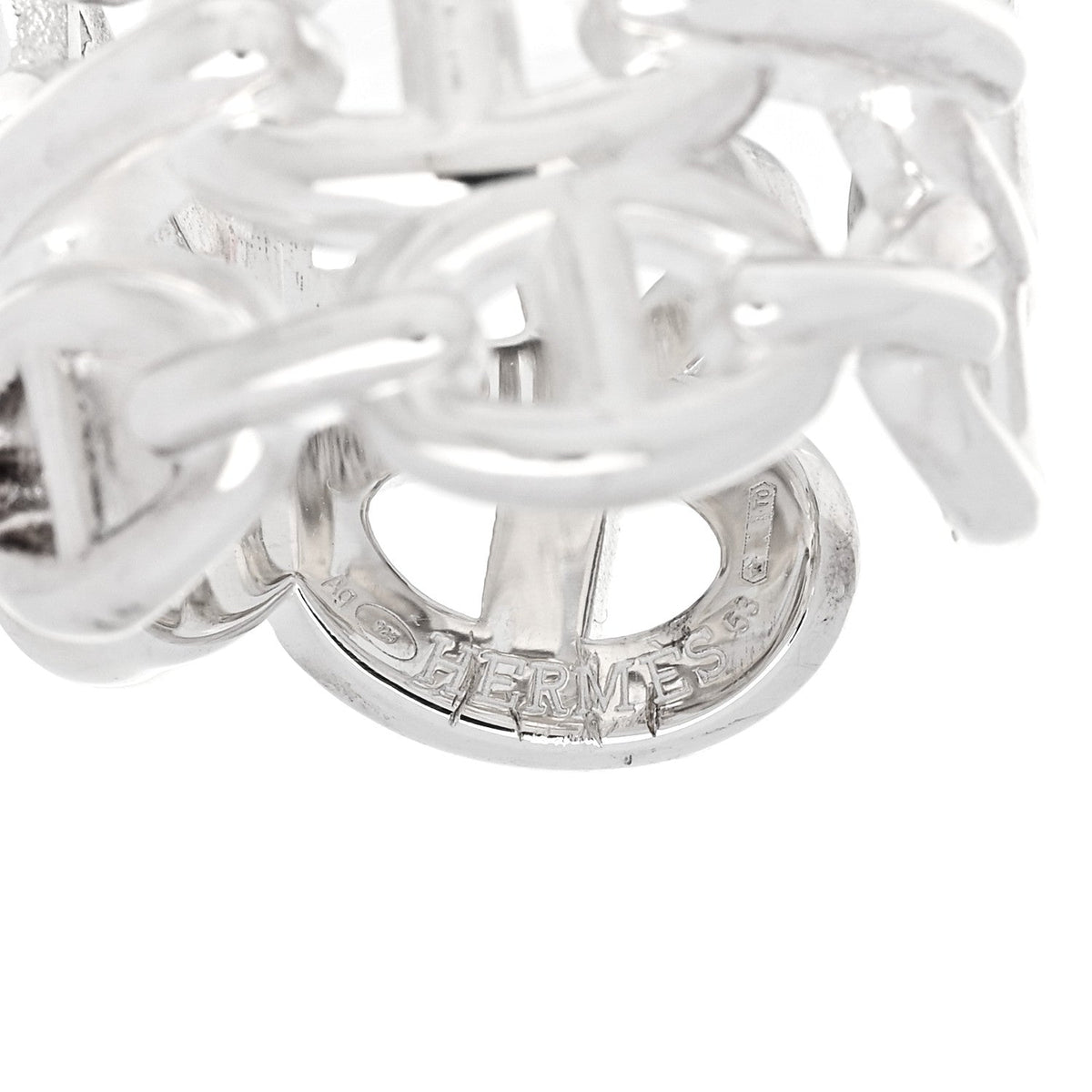 Sterling Silver GM Chaine d'Ancre Enchainee Band Ring 53 6.25