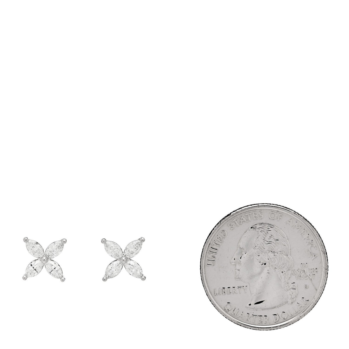 Platinum Diamond .92ct Medium Victoria Earrings