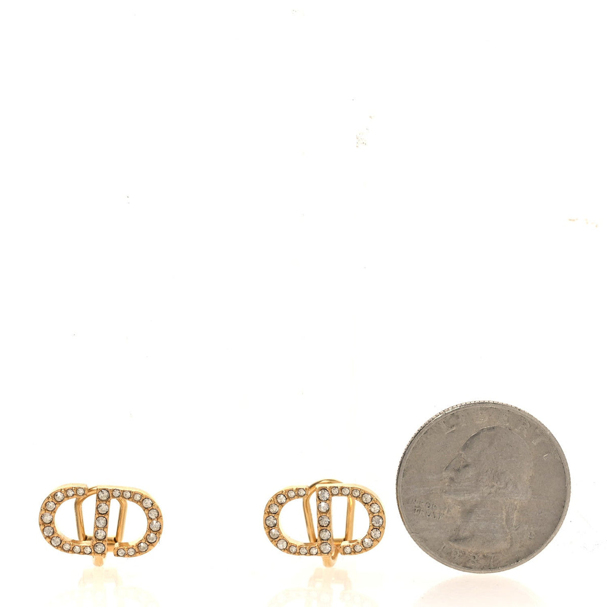 Crystal Clair D Lune Clip On Earrings Gold
